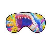 Shark Anime Colorful Sleep Eye Mask Night Shade Cover Soft Adjustable for Travel Naps