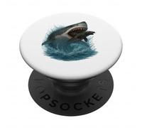 Shark Attack Great White Shark vs Seal Predator Ocean PopSockets Adhesive PopGrip