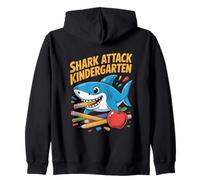 Shark Attack Kindergarten Back To School First Day Zip Hoodie