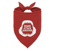 Shark Attack Survivor Dog Bandana, Shark Pet Scarf Accessories for Small Medium Dogs Cats Photo Prop, Red Dog Bandana, Summer Beach Pet Triangle Scarf, Gifts for Dogs Lovers
