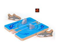 Shark Attack Wooden Railway Accessory - compatible with Brio and others