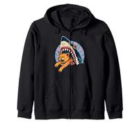 Shark Attacks Eating Cat Predator Ocean Animal Marine Danger Zip Hoodie