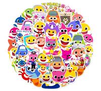 Shark Baby Stickers 50Pcs for Laptop Bike Luggage Graffiti Patches Guitar Sticker for Skateboard Luggage Bike Bumper, Kid/Teen Gift