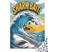 Shark Bait Surfer 1000 Piece Jigsaw Puzzle for Adults, 70x50cm/1000pcs, Relaxing Indoor Activity, Evening Leisure And Puzzle Lovers