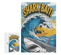 Shark Bait Surfer, 300 PCS Wooden Brain Teaser for Adults, Home Décor Activity, for Screen-Free Relaxation at Home