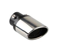 Shark Belt Net Tail Throat Stainless Steel Exhaust Pipe Automobile Muffler Accessories Exhaust Tip(Black silver)
