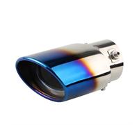 Shark Belt Net Tail Throat Stainless Steel Exhaust Pipe Automobile Muffler Accessories Exhaust Tip(Bake blue)