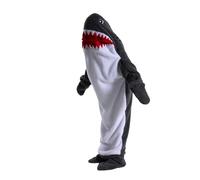 Shark Blanket for Adults Kids, Wearable Shark Blanket Hoodie, Super Soft Cozy Flannel Throw Wearable Blanket, Sleeping Bag Cosplay Shark Costume Blanket Gifts (Dark Gray, XXL for 72-77in Height)