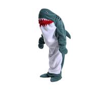 Shark Blanket Hoodie for Adults and Kids - Wearable Super Soft Cozy Flannel Throw, Sleeping Bag Cosplay Costume - Gifts (Green, XL for 65-72in Height)