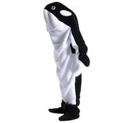 Shark Blanket Hoodies Adult, Wearable Shark Blanket, 2024 New Whale Shark Sleeping Bag, Soft Cozy Plush Whale Costume, Fleece Fluffy Pajamas Cartoon Animal Blanket