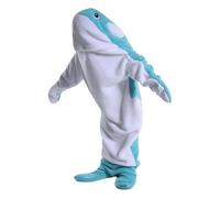 Shark Blanket Hoodies Adult, Wearable Shark Blanket, 2024 New Whale Shark Sleeping Bag, Soft Cozy Plush Whale Costume, Fleece Fluffy Pajamas Cartoon Animal Blanket