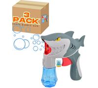Shark Bubble Kids Toy Gun With Bubble Solution - 3 Pack