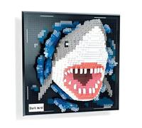 Shark Building Blocks Set, Wall Art Animals Building Kit, Micro Mini Building Bricks for Home Office, Creative Present for Adults Kids Aged 8+ (2166 PCS)