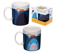 Shark Cafe Heat Colour Changing New Bone China Mug