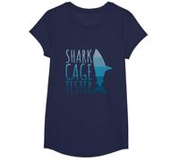 Shark Cage Tester - Arm Amputee T-Shirt, Girls, Navy Blue, X-Small