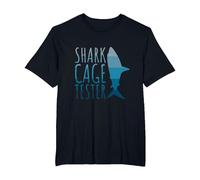 Shark Cage Tester - Arm Amputee T-Shirt, Men's Big and Tall, Black, 5X Tall
