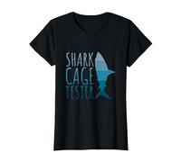 Shark Cage Tester - Arm Amputee T-Shirt, Women, Black, X-Small