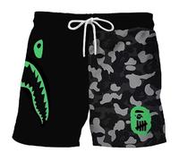 Shark Camo Unisex Pants Sport Pants Casual Shorts Beach Shorts Swimming pants, I, S
