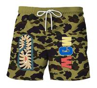 Shark Camo Unisex Pants Sport Pants Casual Shorts Beach Shorts Swimming Pants, O, XL