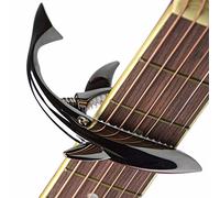 Shark Capo,Zinc Alloy Tone Clip for Acoustic,Folk,Electric Guitar and Ukulele (Black)