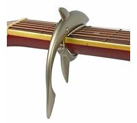 Shark Capo,Zinc Alloy Tone Clip for Acoustic,Folk,Electric Guitar and Ukulele (Gray)