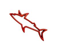 Shark Car Badge - Shark Window Stickers - Hollow Metal Side Label Weather and Sun Resistant for Hood and Tailgate