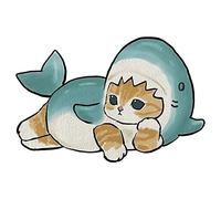 Shark Cat Bathroom Rugs Cute Bath Mat Funny Bedroom Rug Soft Area Rug Throw Carpets Non Slip Runner Rug for Bedside Dorm Kids Room (Shark Cat, 16×24 inch)