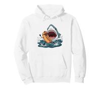 shark chase Funny Hotdog in Sunglasses Pullover Hoodie