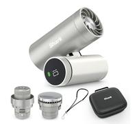 Shark ChillPIll 3-in-1 Personal High-Speed Fan, Ultra-Fine Mist and InstaChill System Travel Bundle with Case, Includes 3 Cooling Attachments, Travel-Friendly Design, Cloud FA021UK