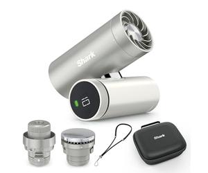 Shark ChillPIll 3-in-1 Personal High-Speed Fan, Ultra-Fine Mist and InstaChill System Travel Bundle with Case, Includes 3 Cooling Attachments, Travel-Friendly Design, Cloud FA021UK