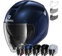 Shark City Cruiser Dual Blank Open Face Motorcycle Helmet & Visor