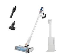 Shark Clean & Empty Cordless Vacuum Cleaner with Auto-Empty System, Lightweight Anti Hair Wrap Vacuum with Pet & Crevice Tools, 40 Mins Run-Time, Charging Dock, LED Headlights, White/Blue, BU3521UK