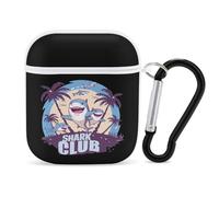 Shark Club Ocean Week Case Cover Compatible with AirPods 1&2 Protective PC Shell Carrying Case with Keychain