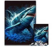 Shark Colorful JigsawPuzzle 1000 Pieces for Adults Challenging Puzzles Challenging DIY Brain Teaser for Teenagers 26X38CM/10.23x14.96inch