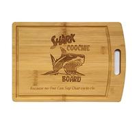 Shark Coochie Charcuterie Boards/Bamboo Cutting Board/With Juice Grooves/Laser Engraved Pattern/Charcuterie Board (13x9 in)