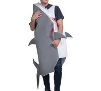 Shark Costume - 73 Inch Halloween Costume | Polyester Cosplay Dress: Adjustable Crazy Shark Outfit for School Festivals, Birthday Games and Celebrating Accessories
