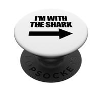 Shark Costume Boys Girls Kids Parent I'm With The Shark PopSockets Adhesive PopGrip