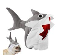 Shark Costume Hat - Plush Cartoon Puppy Shark Headpiece,Adjustable Pet Shark Headgear, Funny Costume Cosplay Dress Up For Small And Medium Dogs And Cats