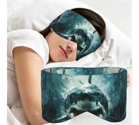Shark Cum Print Full Coverage Sleep Mask,Eye Mask Portable for Travel Office Nap Shift Work