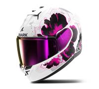 Shark D-Skwal 3 Mayfer Full Face Helmet White Chrome/RedM White Chrome,Red