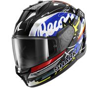 Shark D-Skwal 3 Motorcycle Motorbike Helmet - Streetrush Black / Blue / Pearl