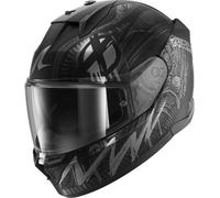 SHARK Helmet D-Skwal 3 Shiever, Full-Face, Black/Silver, XL (Men)