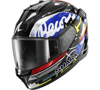 SHARK Helmet D-Skwal 3 Streetrush - Full-Face, Black/Blue/White/Yellow - XXL