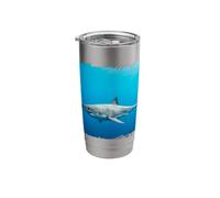 Shark Deep Ocean Marine Wildlife Underwater Blue Scene Stainless Steel Insulated Tumbler