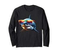 Shark Design Tiger Sharks Gray White Great Shark Long Sleeve T-Shirt