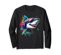 Shark Design Tiger Sharks Gray White Great Shark Long Sleeve T-Shirt