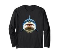 Shark Design Tiger Sharks Gray White Great Shark Long Sleeve T-Shirt