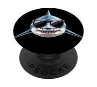 Shark Design Tiger Sharks Gray White Great Shark PopSockets Adhesive PopGrip