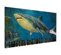 Shark Diamond Art Kits Adults, 5D Diamond Painting Kits for Adults Anime Pattern, DIY Full Drill Crystal Art Cross Stitch Embroidery Kit, Gem Arts with Canvas 180x70cm, Christmas Gifts for Women G-87