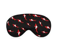 Shark Diver Scuba Sleep Eye Mask Cute Blindfold Eye Covers Eyeshade for Women Men Gifts